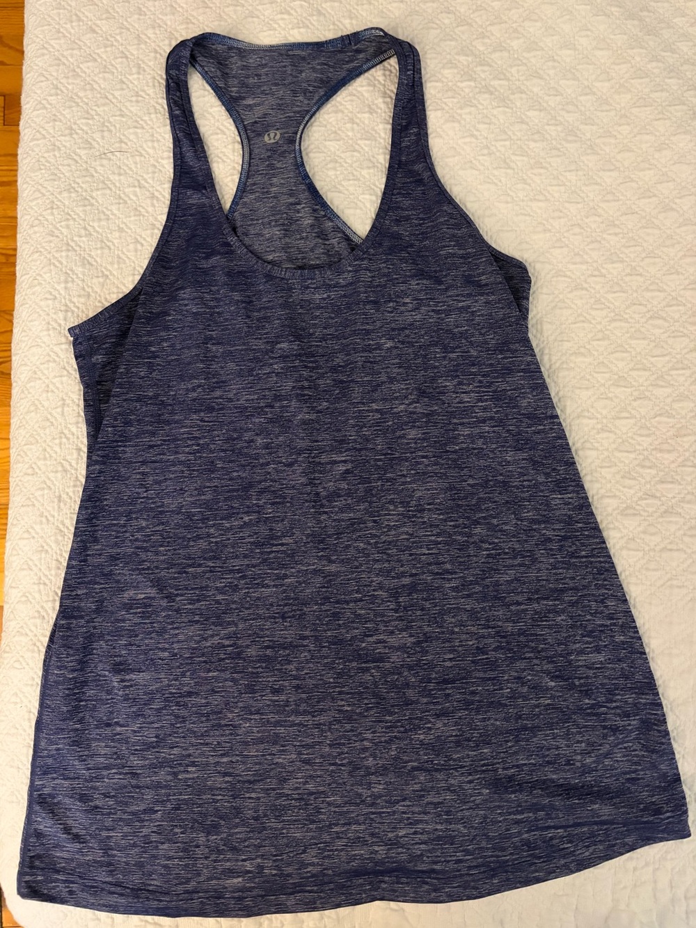 lululemon athletica blue space dye racerback tank sz 12